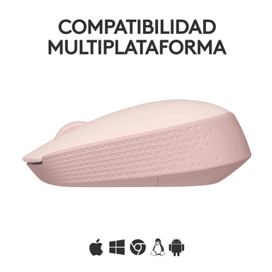 MOUSE INALÁMBRICO LOGITECH M170 ROSE - 3