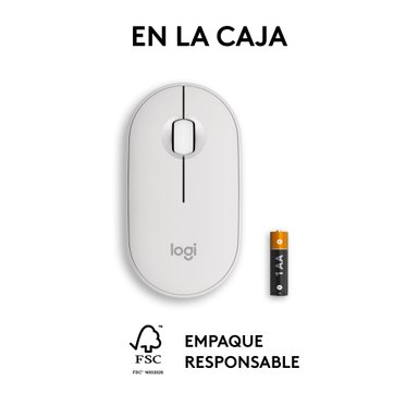 MOUSE INALÁMBRICO LOGITECH PEBBLE 2 M350S BLUETOOTH WIRELESS WHITE - 8