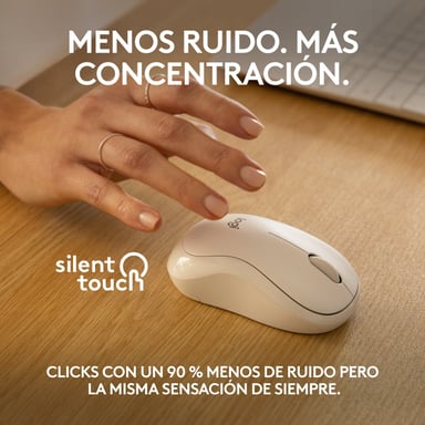 MOUSE INALÁMBRICO LOGITECH BLUETOOTH M240 SILENT WIRELESS WHITE - 2