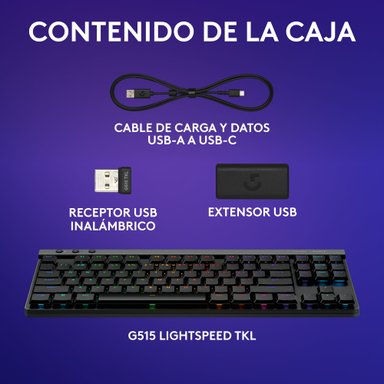 Teclado inalámbrico Logitech G515 LIGHTSPEED TKL para juegos Negro - 7
