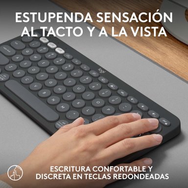 Teclado Bluetooth Multidispositivo Logitech Pebble Keys 2 K380S Grafito - 5