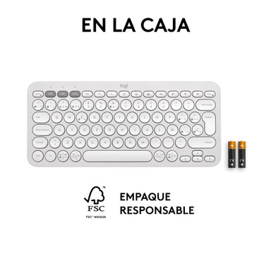 Teclado Bluetooth Multidispositivo Logitech Pebble Keys 2 K380S Blanco - 10