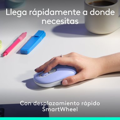 Combo teclado y mouse Logitech POP Icon Lila - 5
