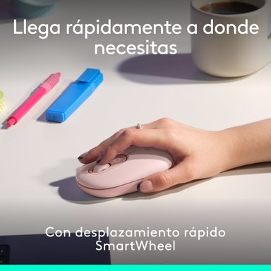 Combo teclado y mouse Logitech POP Icon Rose - 5