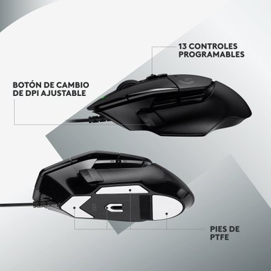 Mouse Logitech G502 X con Cable para juegos Negro - 4