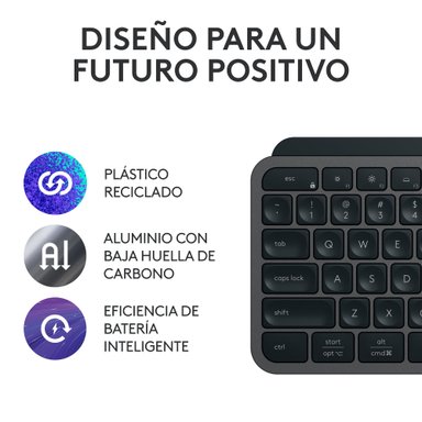 Teclado inalámbrico Bluethooth Logitech MX Keys S USB-C Negro - 3