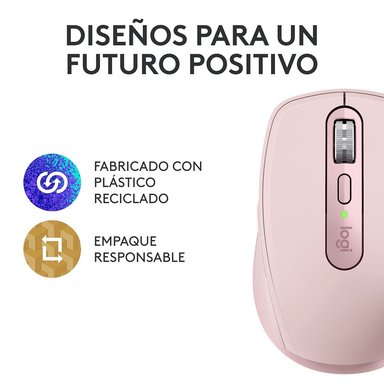 Mouse inalámbrico compacto de alto rendimiento Logitech MX Anywhere 3S Rose - 9