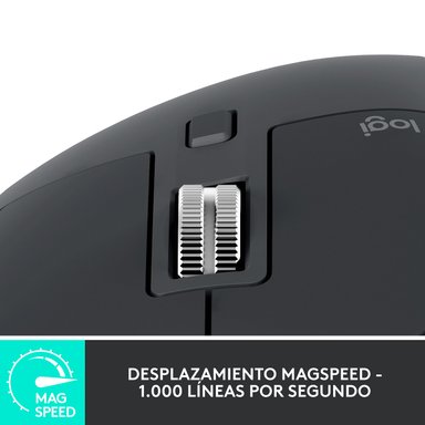 Mouse inalámbrico ultra rápido Logitech MX Master 3S Negro - 3