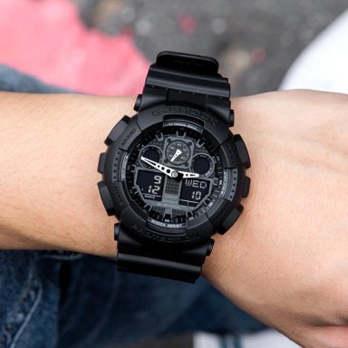 RELOJ HOMBRE ANÁLOGO NEGRA GA-100-1A1 RESINA - 4