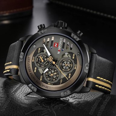 RELOJ NAVIFORCE HOMBRE ANÁLOGO NAV-39 NEGRO CUERO - 3