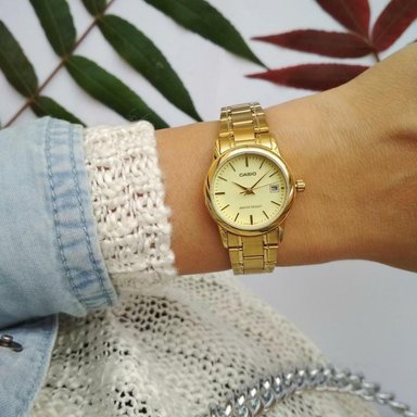 RELOJ CASIO MUJER ANÁLOGO DORADO LTP-V002G-9A - 4