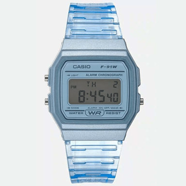 RELOJ CASIO MUJER DIGITAL CELESTE F-91WS-2D - 3