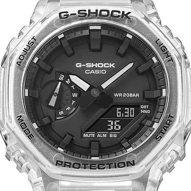 RELOJ HOMBRE ANÁLOGO GRIS TRANSPARENTE NEGRO GA-2100SKE-7A RESINA - 3