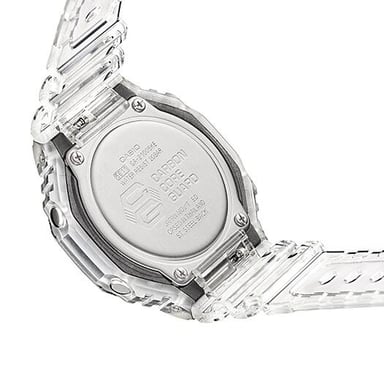 RELOJ HOMBRE ANÁLOGO GRIS TRANSPARENTE NEGRO GA-2100SKE-7A RESINA - 5