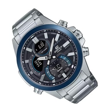 RELOJ CASIO PLATEADO-NEGRO ECB-30DB-1A-DF - 2