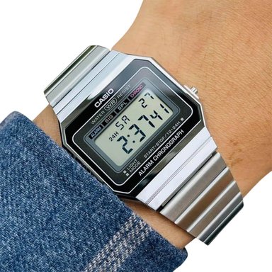 RELOJ CASIO A700W-1A HOMBRE ACERO PLATEADO - 3