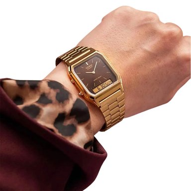RELOJ CASIO AQ-230GA-5AM HOMBRE ACERO DORADO - 2