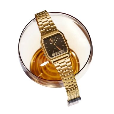 RELOJ CASIO AQ-230GA-5AM HOMBRE ACERO DORADO - 3