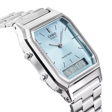 RELOJ CASIO AQ-230A-2A1 HOMBRE ACERO PLATEADO - 3
