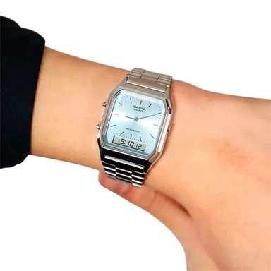 RELOJ CASIO AQ-230A-2A1 HOMBRE ACERO PLATEADO - 4