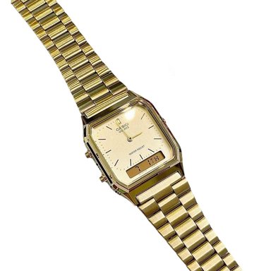 RELOJ CASIO AQ-230GA-9DM HOMBRE ACERO DORADO - 3