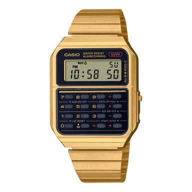 RELOJ CASIO CALCULADORA CA-500WEG-1AD HOMBRE ACERO DORADO - 1