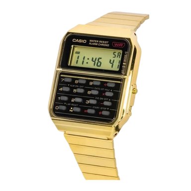 RELOJ CASIO CALCULADORA CA-500WEG-1AD HOMBRE ACERO DORADO - 2