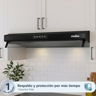 CAMPANA DE COCINA MABE 60 CM NEGRA DISEÑO FUNCIONAL - 5