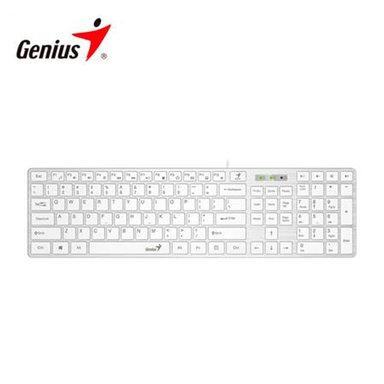 TECLADO GENIUS SLIMSTAR 126 SMART USB MULTIMEDIA WHITE - 1