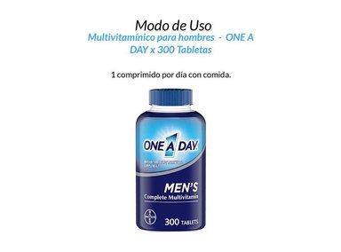 MULTIVITAMÍNICO PARA HOMBRES, 300 TABLETAS- ONE A DAY - 2