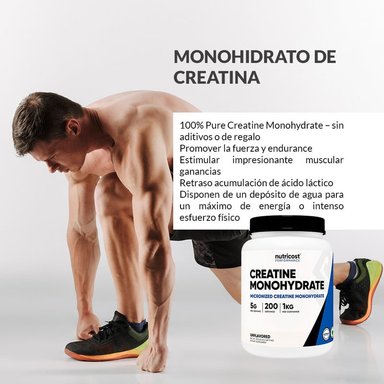 SUPLEMENTO NUTRICOST POLVO MONOHIDRATO DE CREATINA 1KG 3 UNIDADES - 4