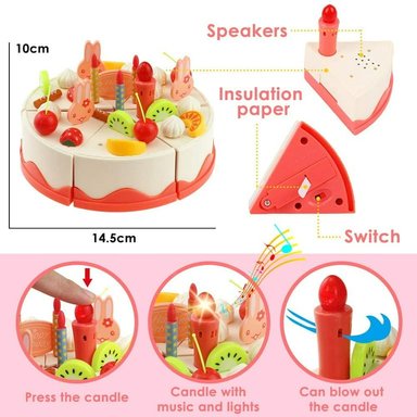 JUGUETE TORTA DIDACTICA 61 PIEZAS CON LUZ Y SONIDO ARMABLE - 3