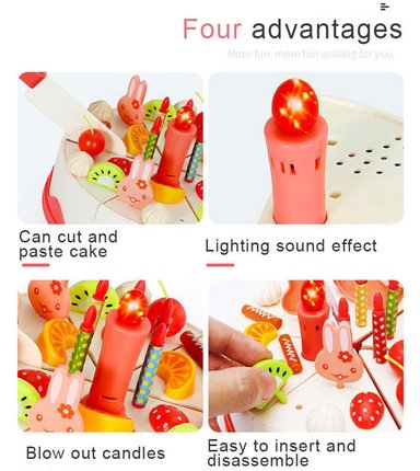 JUGUETE TORTA DIDACTICA 61 PIEZAS CON LUZ Y SONIDO ARMABLE - 4