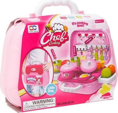 JUGUETE DE COCINA MALETA CON ACCESORIOS 26 PIEZAS PARA NIÑAS - 2
