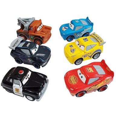 VEHÍCULO PACK 6 CARROS CARS RAYO MCQUEEN METAL JUGUETE NIÑOS - 3