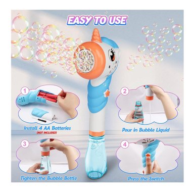 VARITA BURBUJAS UNICORNIO LUCES SONIDO NIÑAS - 5