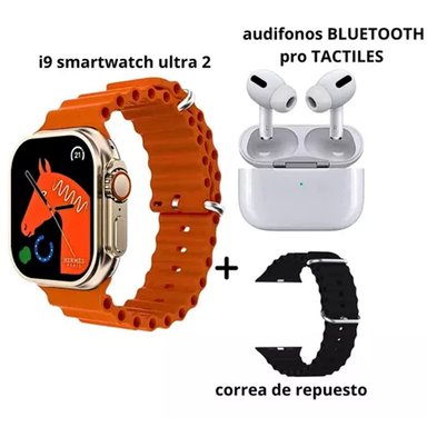 SMARTWATCH NARANJA + AUDIFONOS BLUETOOTH - 1