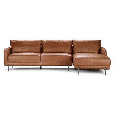 SECCIONAL ROSEN WESTWOOD DERECHO CAMEL CUERO - 2