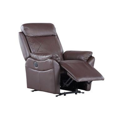 SOFÁ ROSEN RECLINABLE KLIMT HALF LEATHER CAFÉ - 3