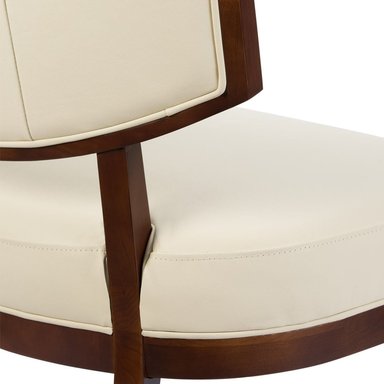 ROSEN SILLA A-550 MADERA CAFE CUERO BEIGE - 7