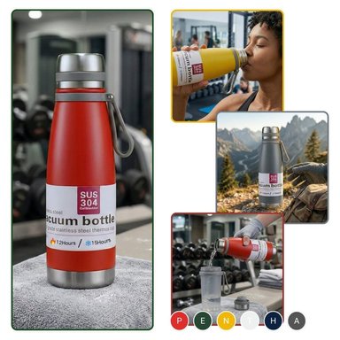 TERMO TOMATODO DE ACERO INOXIDABLE CON FILTRO PARA TÉ DE 1 LITRO COLOR ROJO - 4