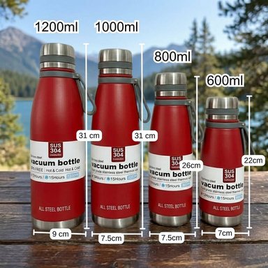 TERMO TOMATODO DE ACERO INOXIDABLE CON FILTRO PARA TÉ DE 1 LITRO COLOR ROJO - 5