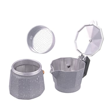 CAFETERA CFTR-NGRT EXPRESSO MOKA ITALIANA 3 TAZAS 150ML COLOR GRIS - 4