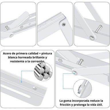 REPISA, SOPORTE, ÁNGULO PLEGABLE PUSH 40CM PACK X2 - 4