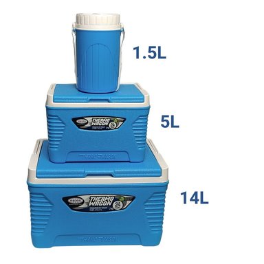 SET COOLERS THERMO WAGON 14, 5 Y 1.5L – IDEAL PARA LA PLAYA AZUL - 5