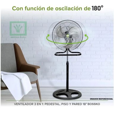 VENTILADOR PEDESTAL 3 EN 1 DE 18″ 200 W BK-8218VI/NG CAJA DE 2U - 2