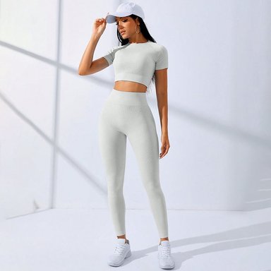 CONJUNTO MUJER DEPORTIVO MANGA CORTA 2 PIEZAS PUSH UP - 1