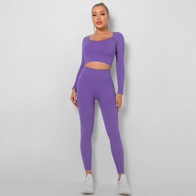 CONJUNTO MUJER DEPORTIVO MANGA LARGA RIB - 1