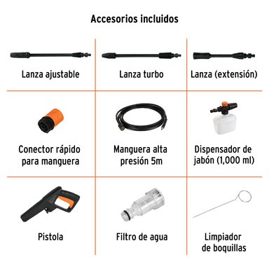 COMBO TRUPER HIDROLAVADORA + MANGUERA 15M CON CAJA HERRAMIENTAS CON RUEDAS - 6