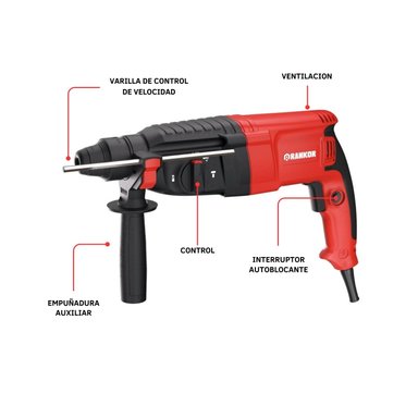 ROTOMARTILLO RANKOR RHD80001 SDS PLUS 800W - 2